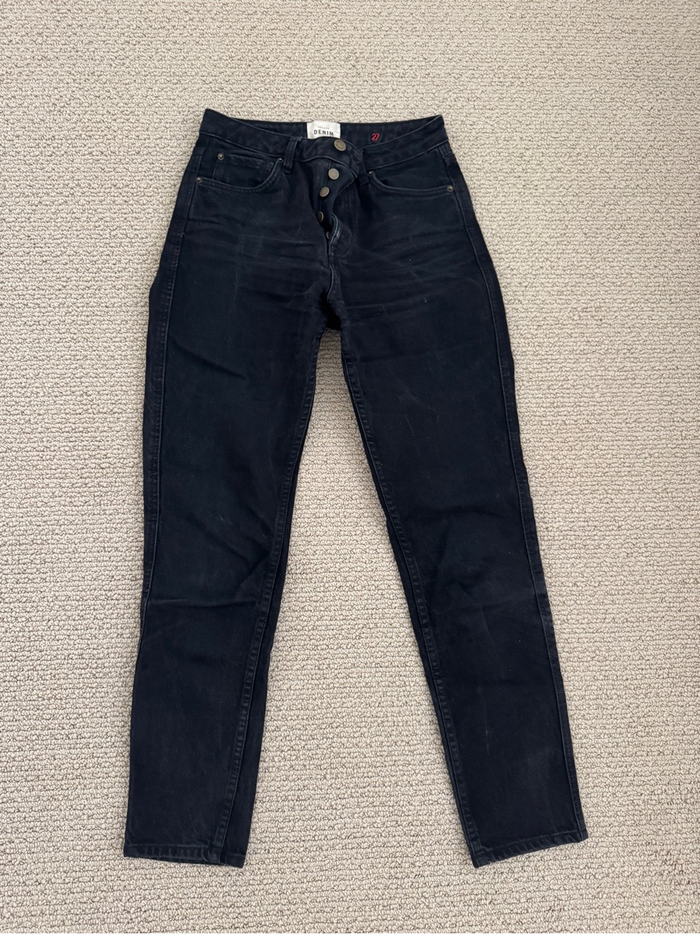 Sezane Black High-Rise Women's Jeans